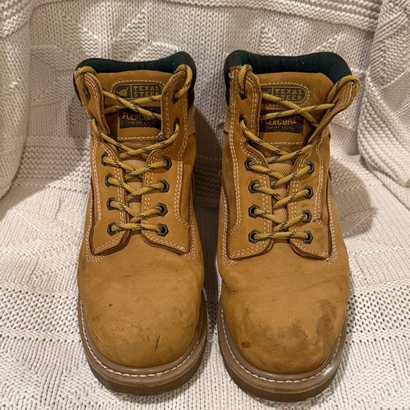 Texas Steer Flex Core System Men's Tan Work Boots, 10.5M - Picture 1 of 9